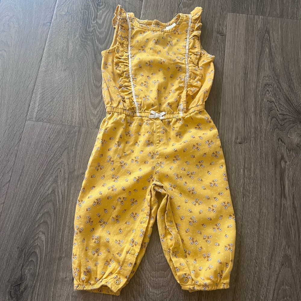 Carter's Ruffled Floral-Print Jumpsuit 9 m